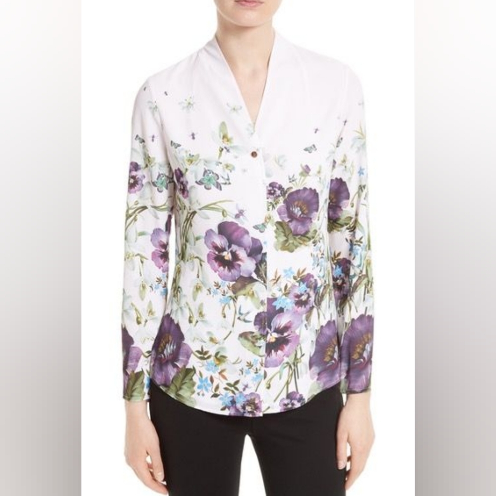 Ted Baker Elizay Mandarin Collar Blouse